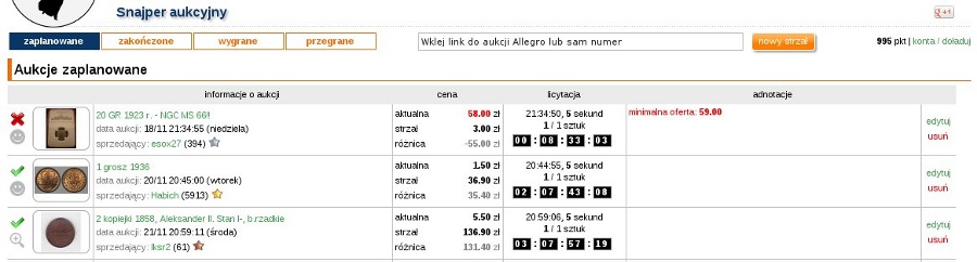 snajper aukcyjny